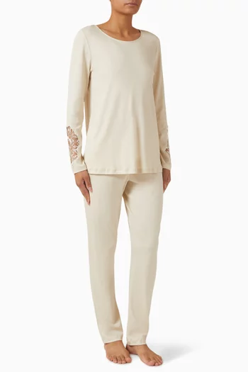 Long-sleeve Pyjama Set in Cotton
