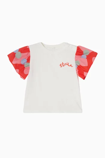 تي شيرت بنقشة زهرة توليب