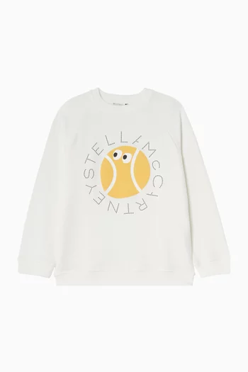 Baseball Print Sweater in Cotton