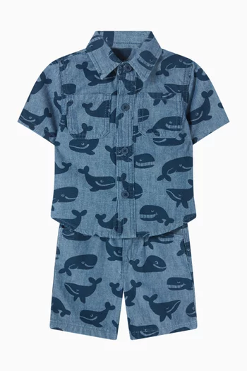 شورت بنقشة حوت