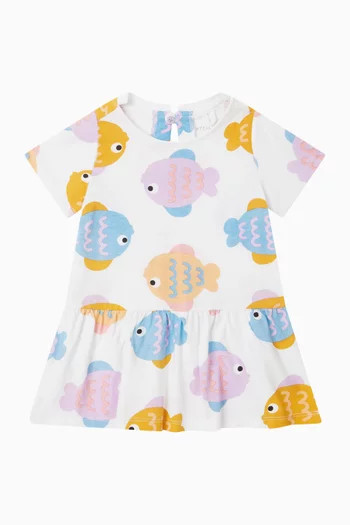 فستان بنقشة صدف البحر جيرسيه