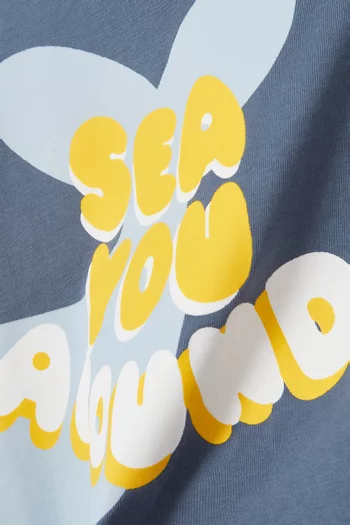 تي شيرت بطبعة Sea You Around قطن