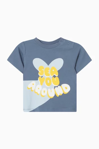 تي شيرت بطبعة Sea You Around قطن