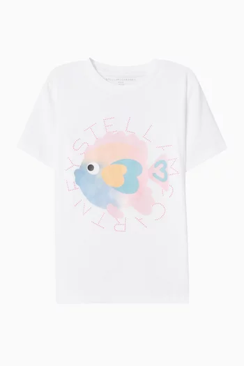 Fish Logo T-shirt in Cotton
