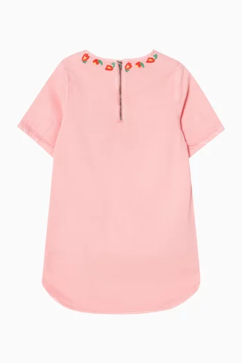 Tulip-print Pocket Dress in Cotton
