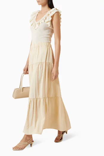 تنورة متعددة الطبقات مزيج فيسكوز