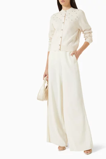 Wide-leg Pants in Crepe-satin