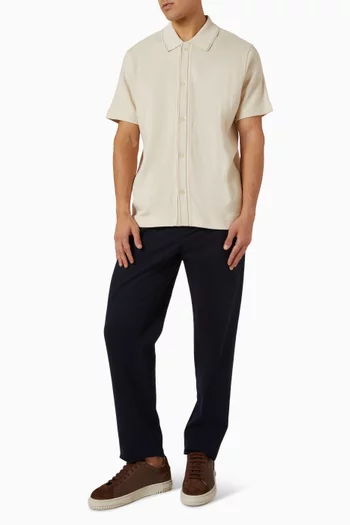 قميص بنسيج جاكار قطن