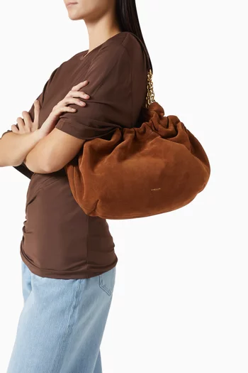 The Midi Miami Tote Bag in Suede