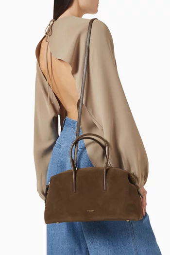 The Midi Stockholm Tote Bag in Suede