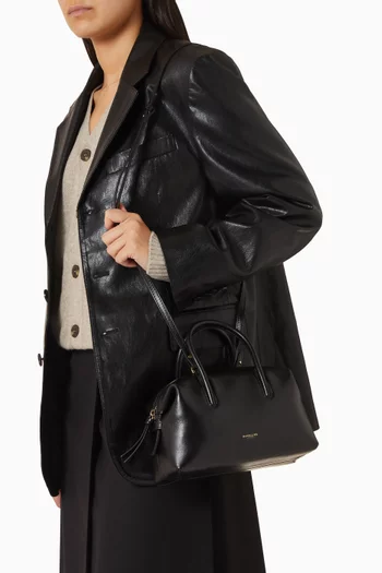 The Small Stockholm Tote Bag in Grained Leather