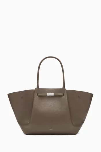 New York Large Tote Bag in Grained Leather