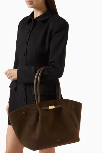 New York Large Tote Bag in Suede