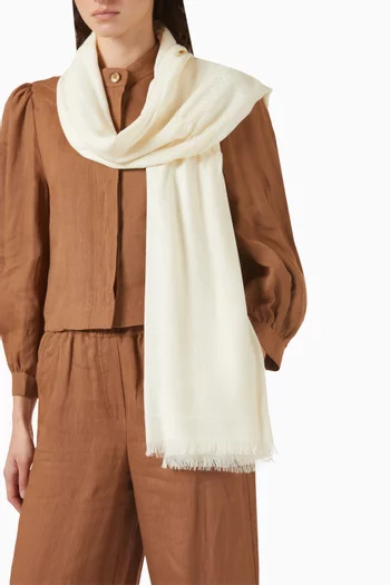 Logo Scarf in Silk-blend