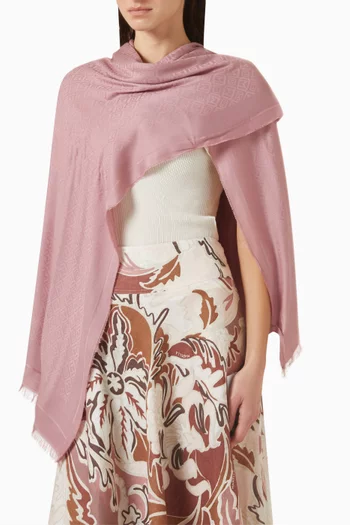 Logo Scarf in Silk-blend