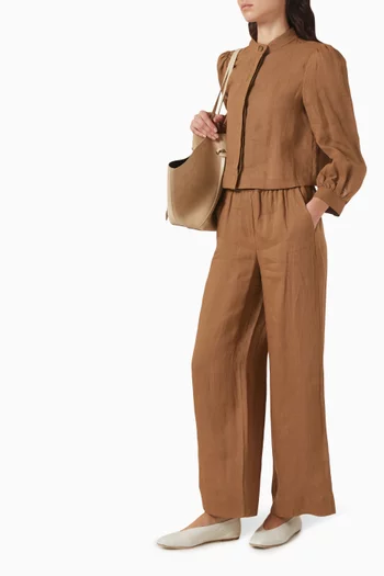 Wide-leg Pants in Linen