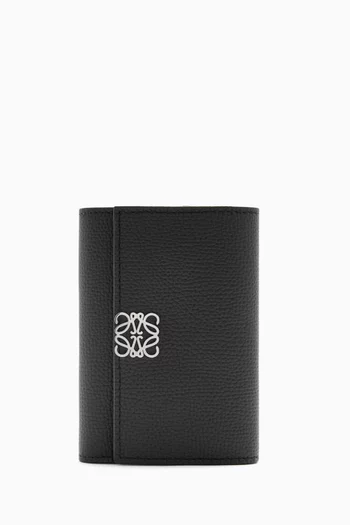 Anagram Small Vertical Wallet in Leather