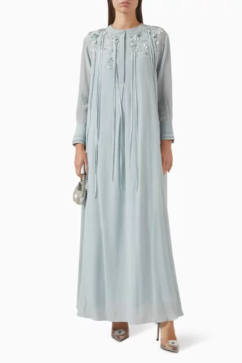 Orryn Embellished Dress in Silk Crepe