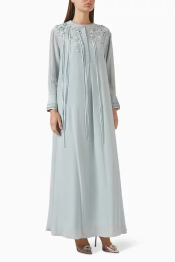 Orryn Embellished Dress in Silk Crepe