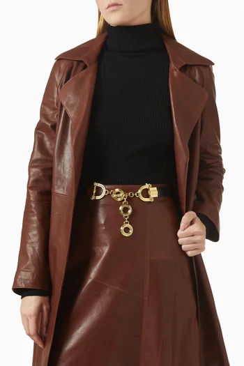 Élysées Chain Belt in Leather