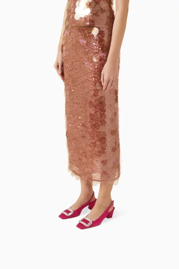 Belle Vivier Slingback 45 Pumps in Satin