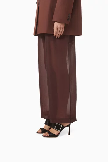 Trompette 85 Mules in Satin