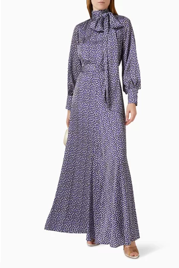 فستان بنقشة سلسلة