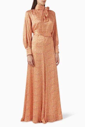 فستان بنقشة سلسلة