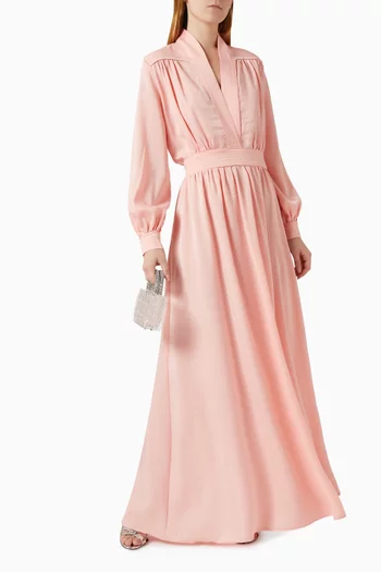 فستان بلاند طويل