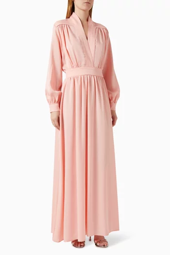 فستان بلاند طويل