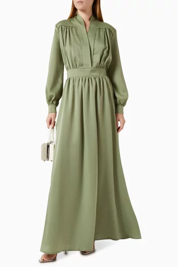 فستان بلاند طويل