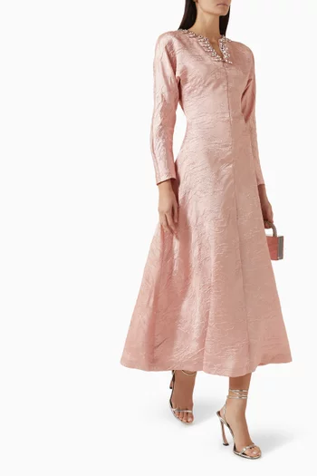 Embellished Dress in Jacquard