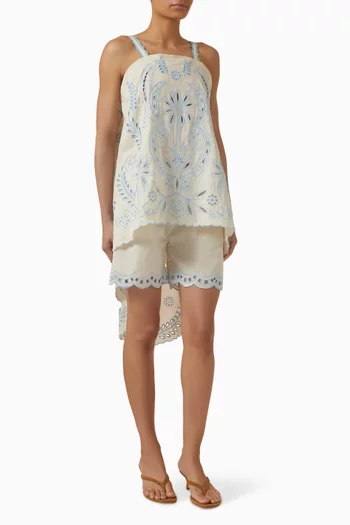 طقم بلوزة وشورت جوين قطن