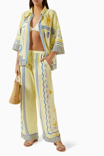 طقم كلير متناسق مزين بنقشة