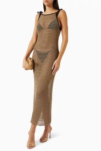 Vinta Coverup Dress in Cotton-blend Crochet