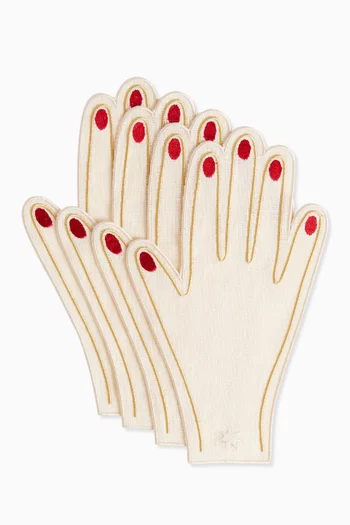 Hand Cocktail Napkins, Set of 4