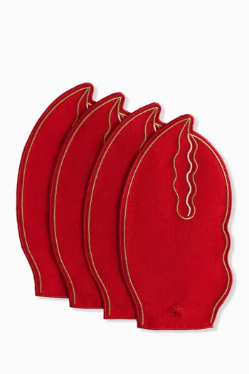 Lobster Claw Cocktail Napkins, Set of 4