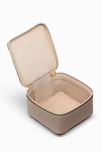 Medium Square Trinket Case in Panama Leather