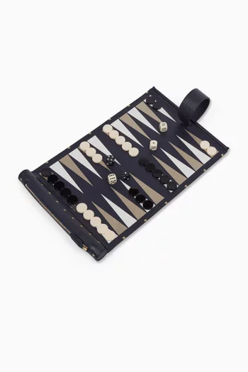 Backgammon Set in Panama Leather