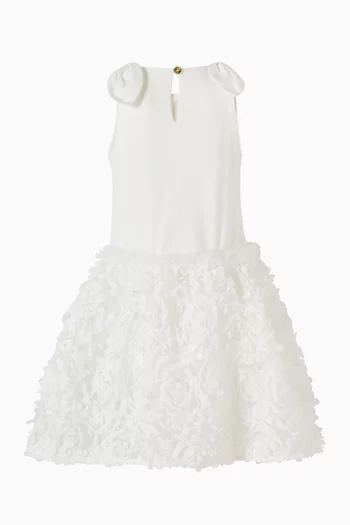 فستان لورين بخصر منخفض وزهور بارزة تول وستان