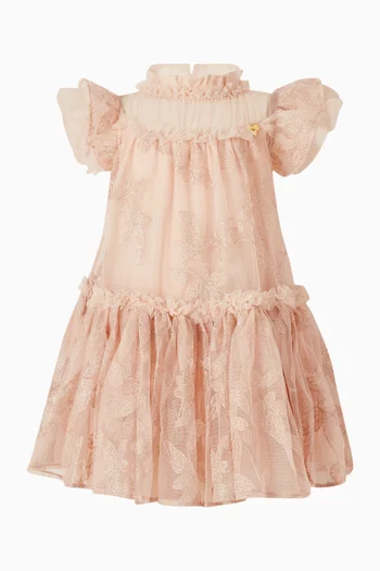 فستان ماريتا مطرز بزهور بارزة