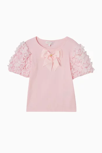 بلوزة جينا بزهور بارزة