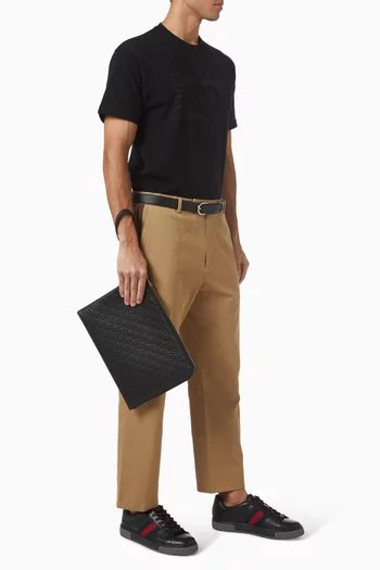 Emblem Pouch in GG Leather