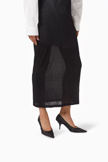 Ruches Pumps in Mesh