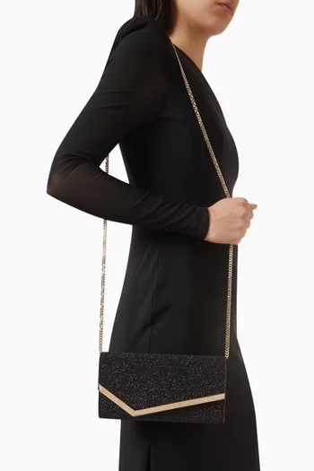 كلاتش إيمي جلد مزين بغليتر