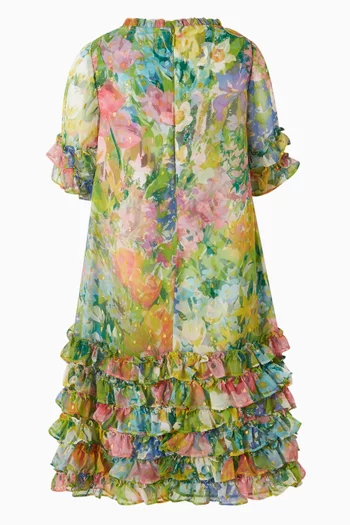 Floral Dress in Chiffon