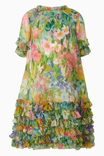 Floral Dress in Chiffon