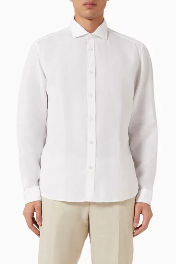 قميص ليام بأزرار كتان