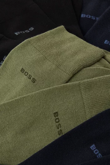 Regular-length Socks in Cotton-blend, Set of 5