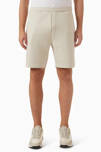 Reflective Graphic Shorts in Cotton-blend